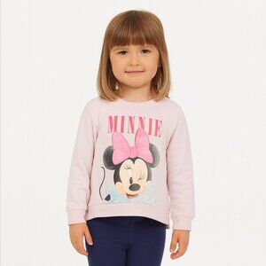 Disney Junior Toddler Girls Long Sleeve Minnie Mouse Sweatshirt Pink Size 3T